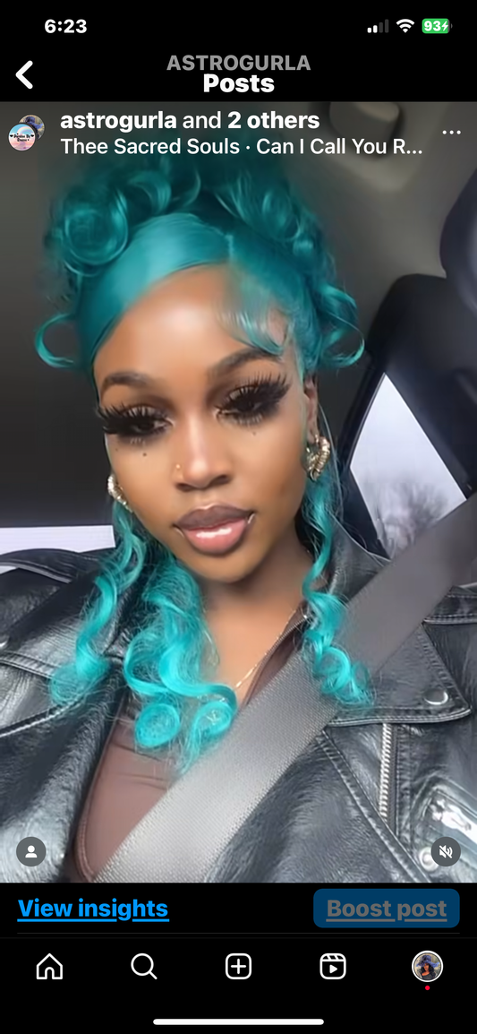 Teal Synthetic Wig